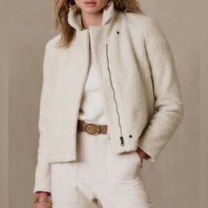 Sherpa Moto Jacket- Size XL-BANANA REPUBLIC